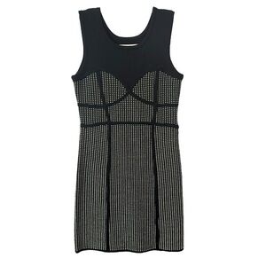 Leifsdottir Anthropologie Dress Knit Structured Corset Sleeveless Black Size XS